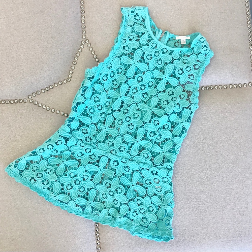 Teal Crochet Summer Top